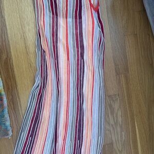 Knit striped summer dress w lining and lingerie straps